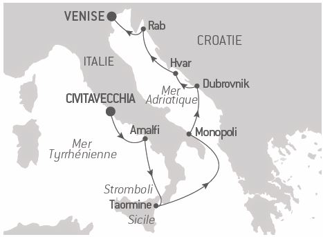 Croisière De la mer Tyrrhénienne à l’Adriatique