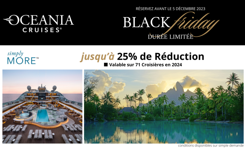 Oceania Cruises – Offre Black Friday