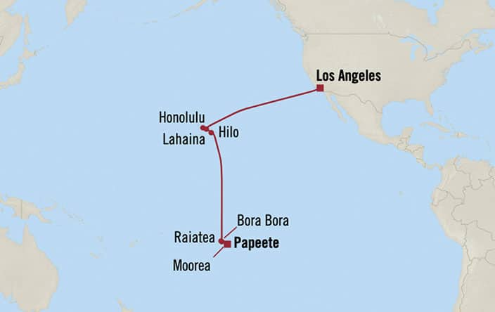 Croisière Oceania Cruises Couleurs tahitiennes et hawaïennes