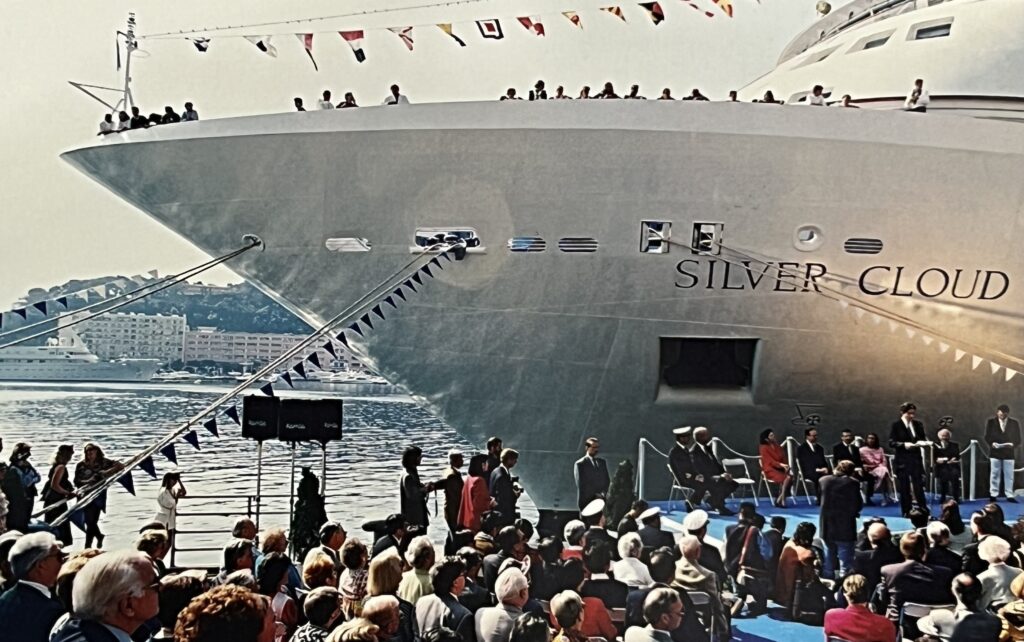 Baptême du navire Silver Cloud à Monaco en mars 1994 - Silversea Cruises