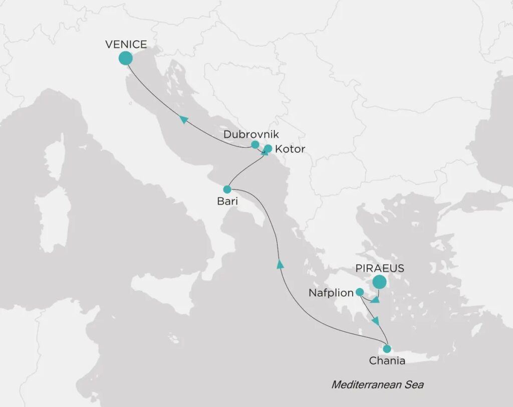 Croisières de luxe Crystal d'Athènes à Venise