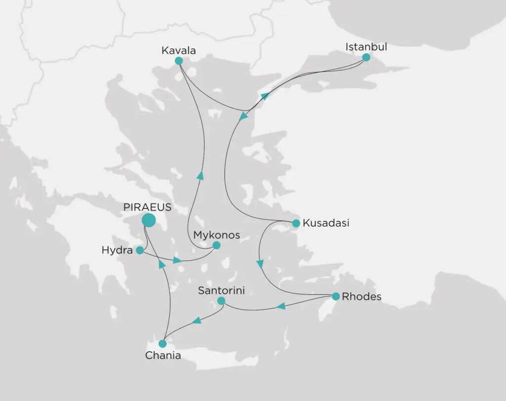 Croisières de luxe Crystal en mer Égée