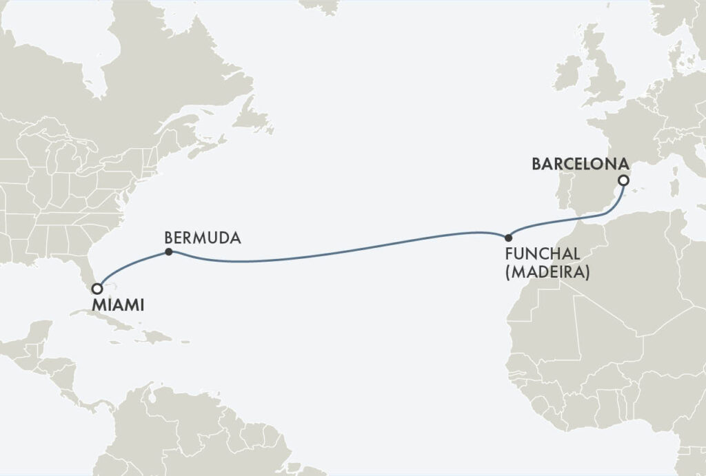 Croisière Regent Seven Seas Cruises de Miami (États-Unis) à Barcelone (Espagne)