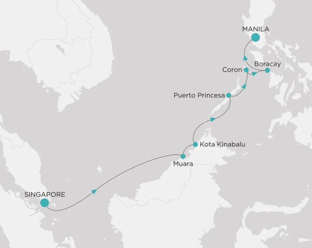 Crystal Cruises Singapour à Manille
(10 nuits)﻿