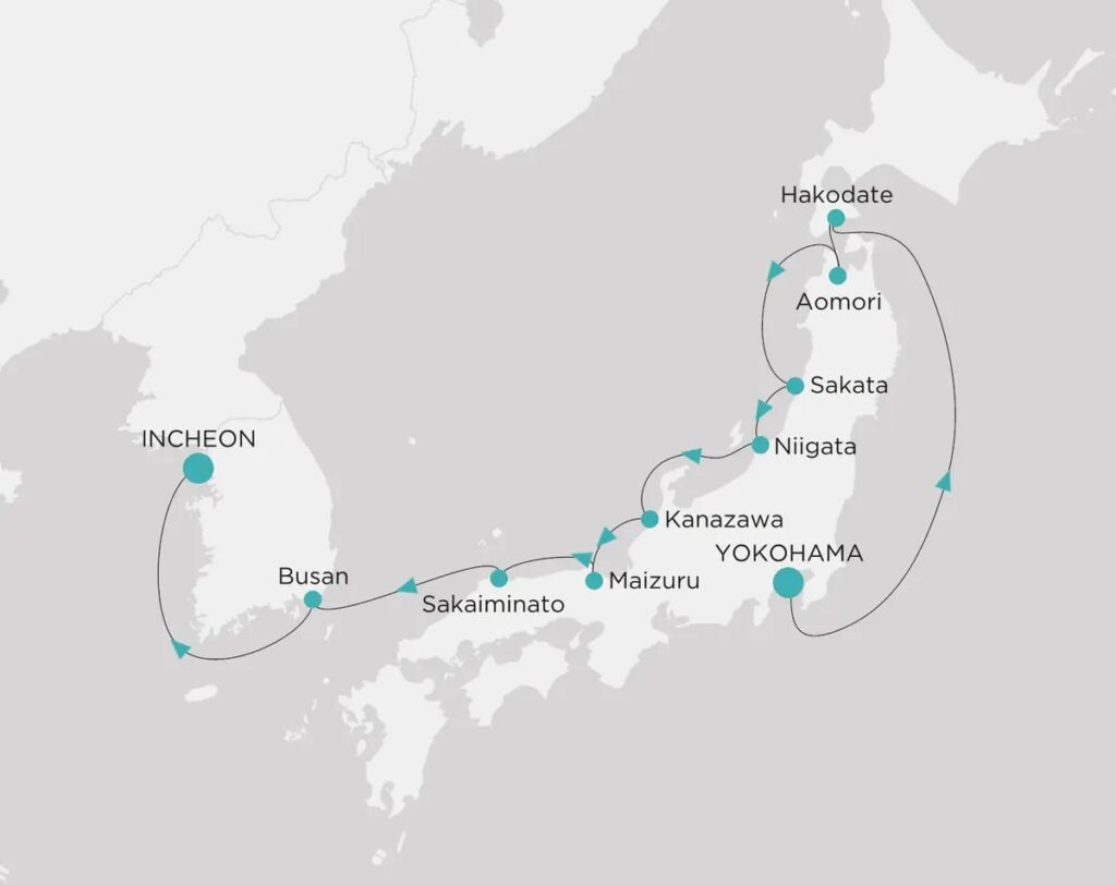 Crystal Cruises Tokyo à Séoul
(11 nuits)﻿