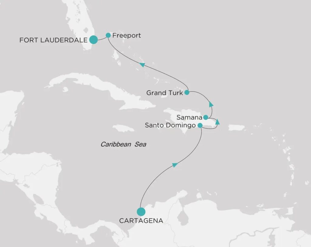 Crystal Cruises Cartagène à Fort Lauderdale
(8 nuits)﻿