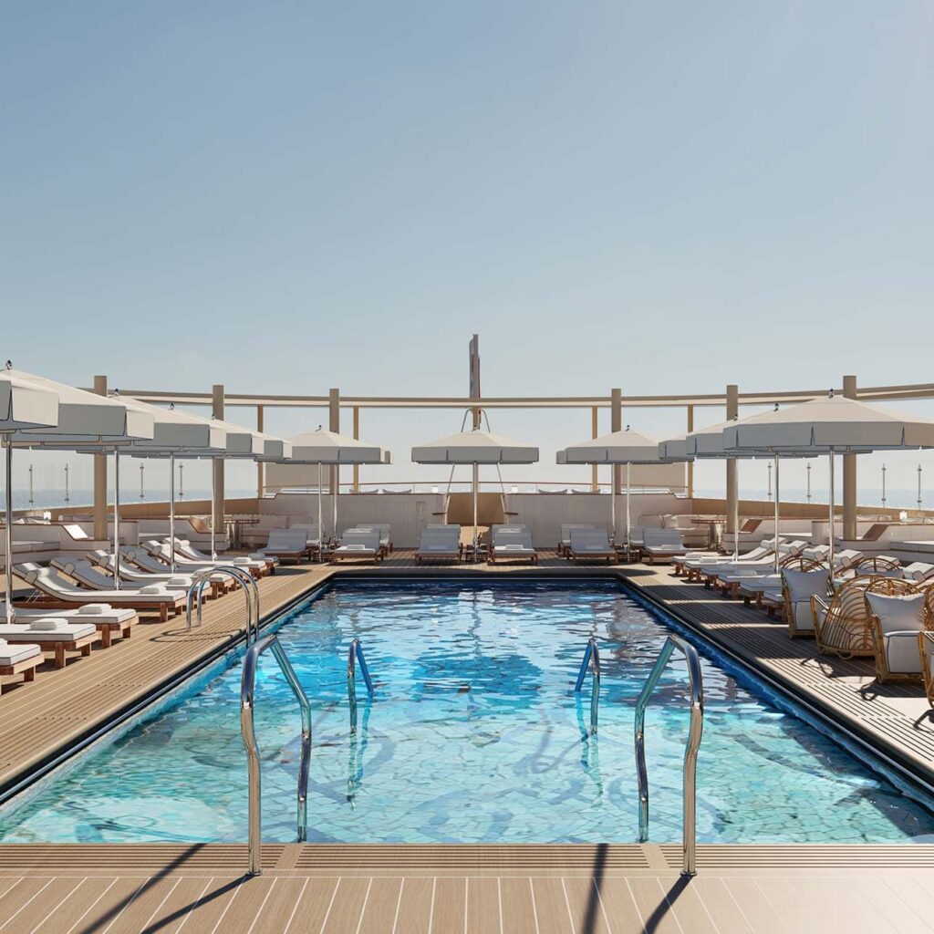 La piscine à bord de Four Seasons Yachts