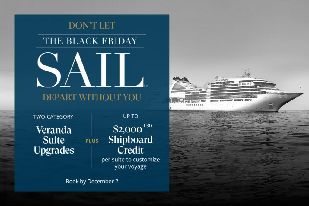 Offre Black Friday 2025 - croisières Seabourn