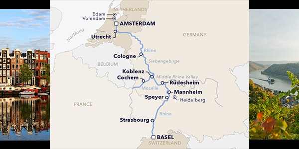 Croisières fluviales entre Amsterdam et Bâle avec Lüftner Cruises