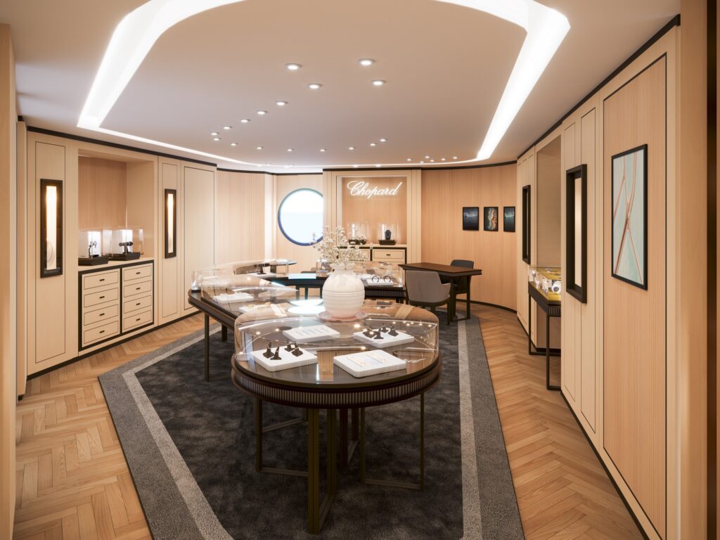 Boutiques de luxe emblématiques à bord d'Explora Journeys