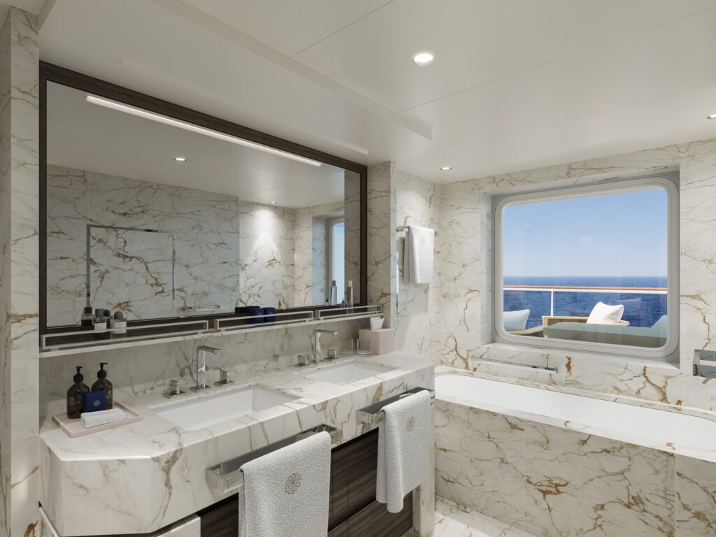 Salle de bain de la Cove Residence - Explora Journeys