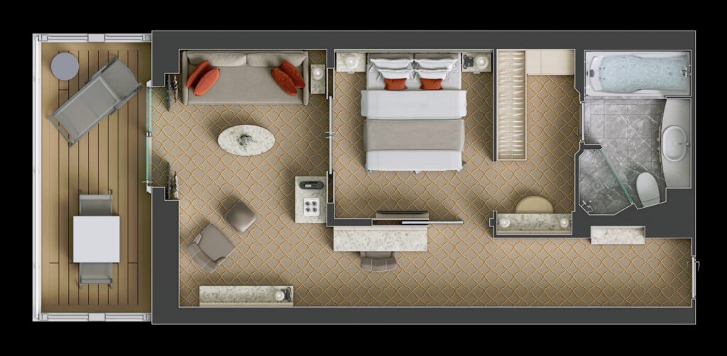 Détail de la Medallion Suite du Silver Spirit