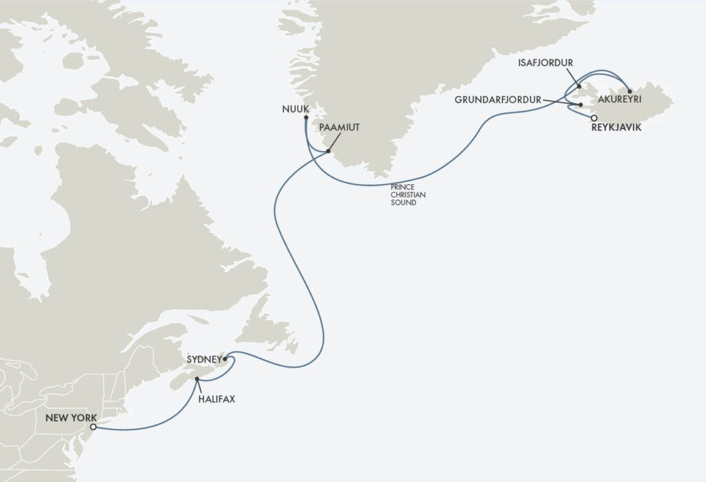 Croisière Regent de New York à Reykjavik