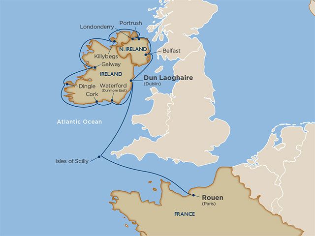 Star Explorer depuis Dún Laoghaire (Dublin) vers Paris/Rouen