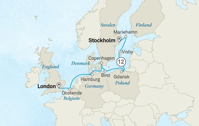 Croisière de luxe de Londres à Stockholm