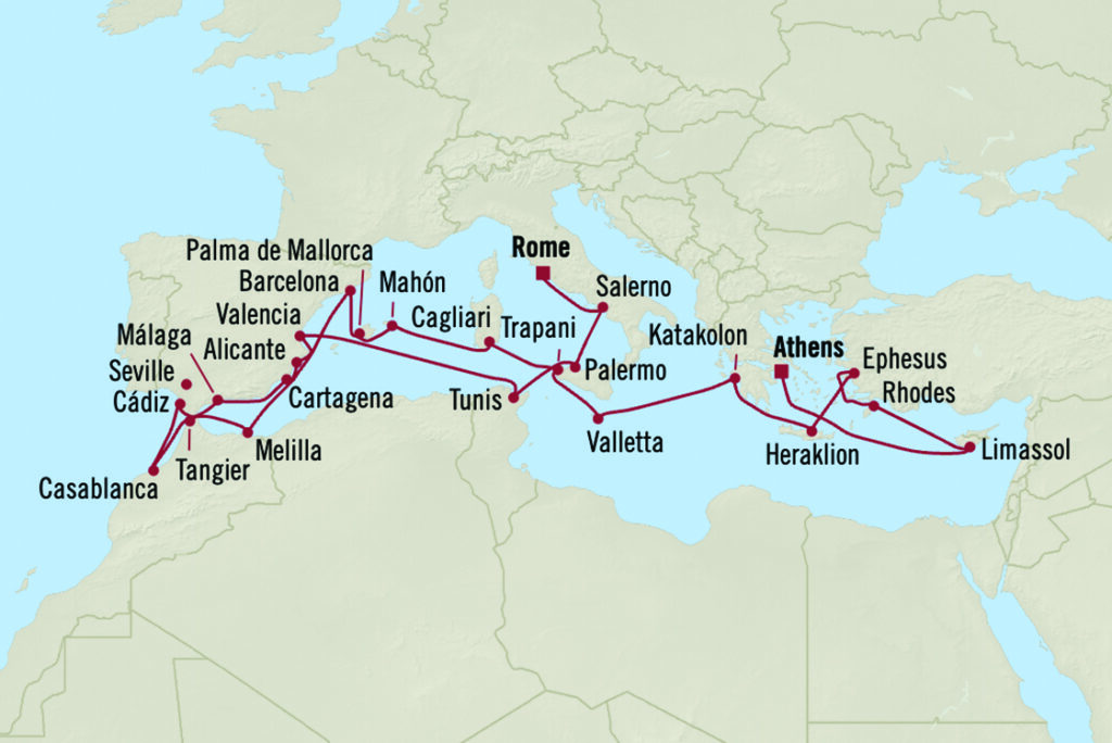 Noël et Nouvel An en croisière en Méditerranée Athènes à Rome