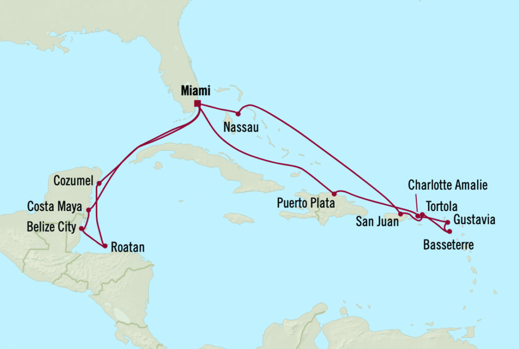Croisières Oceania Cruises aux Caraïbes entre Noël et Nouvel An