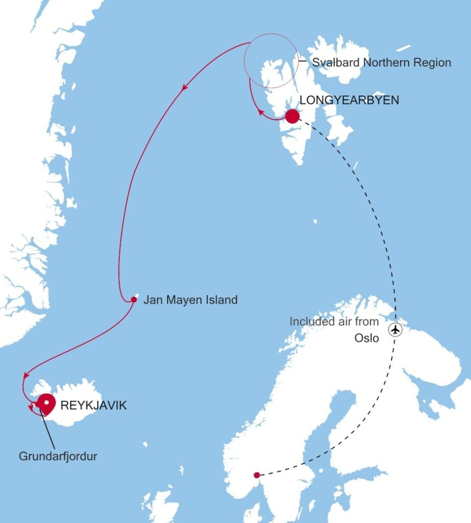 Expédition polaire Arctique Longyearbyen – Reykjavik