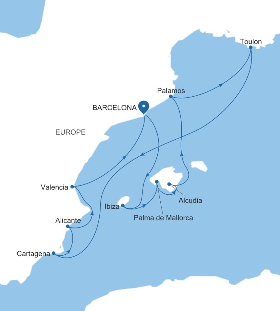 Boucle en Méditerranée depuis Barcelone - Croisière haut de gamme