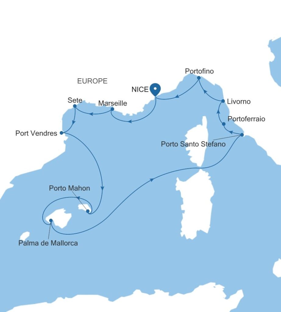 Voyage en mer de Nice à Nice, Côte d'Azur