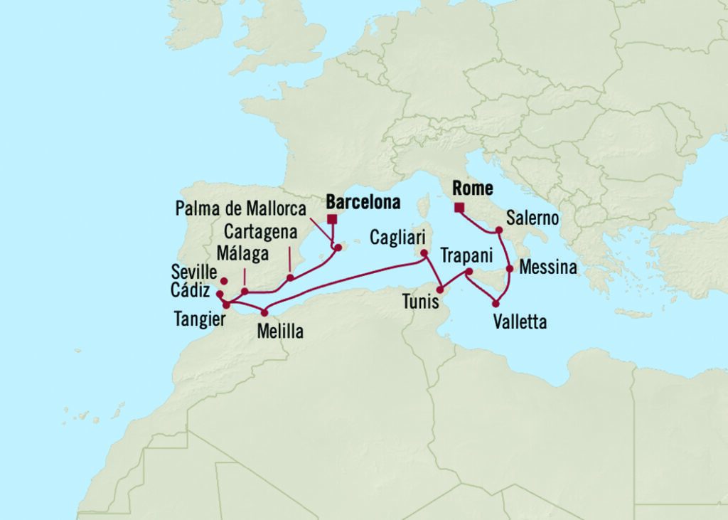Croisière de luxe Oceania Cruises de Barcelona à Rome