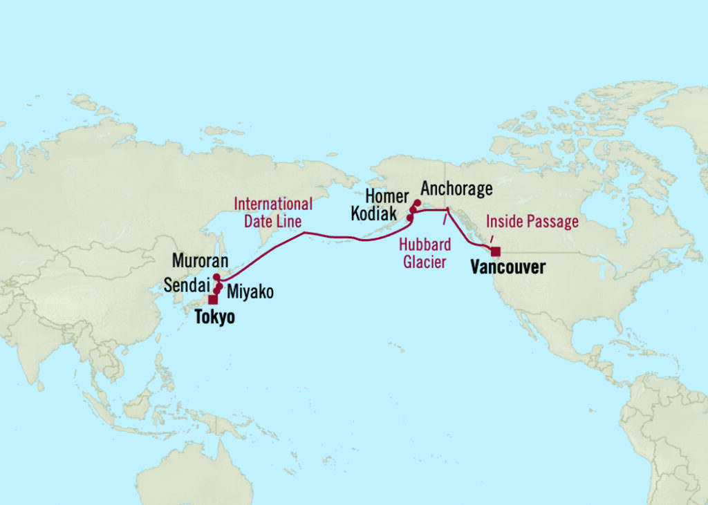 Croisière de luxe Oceania Cruises de Tokyo à Vancouver