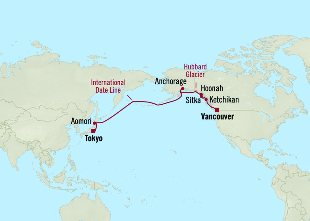 Croisière de luxe Oceania Cruises de Vancouver à Tokyo