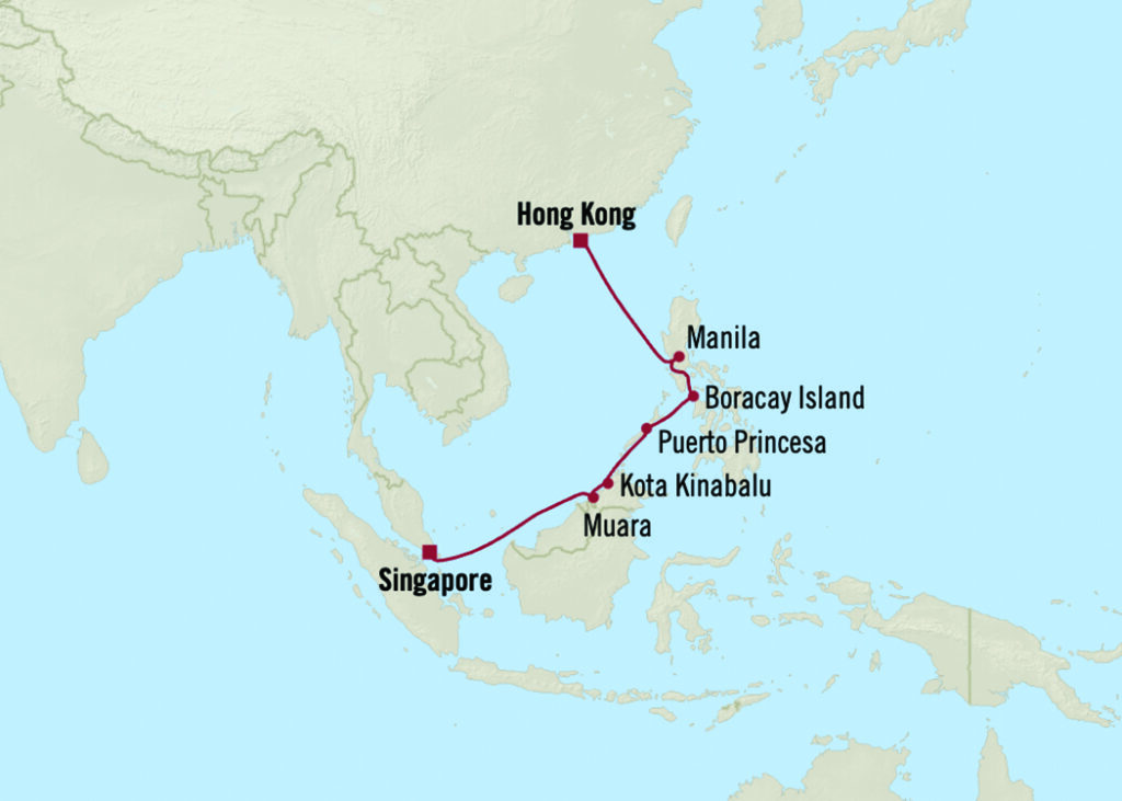 Croisière de luxe Oceania Cruises de Singapore à Hong Kong