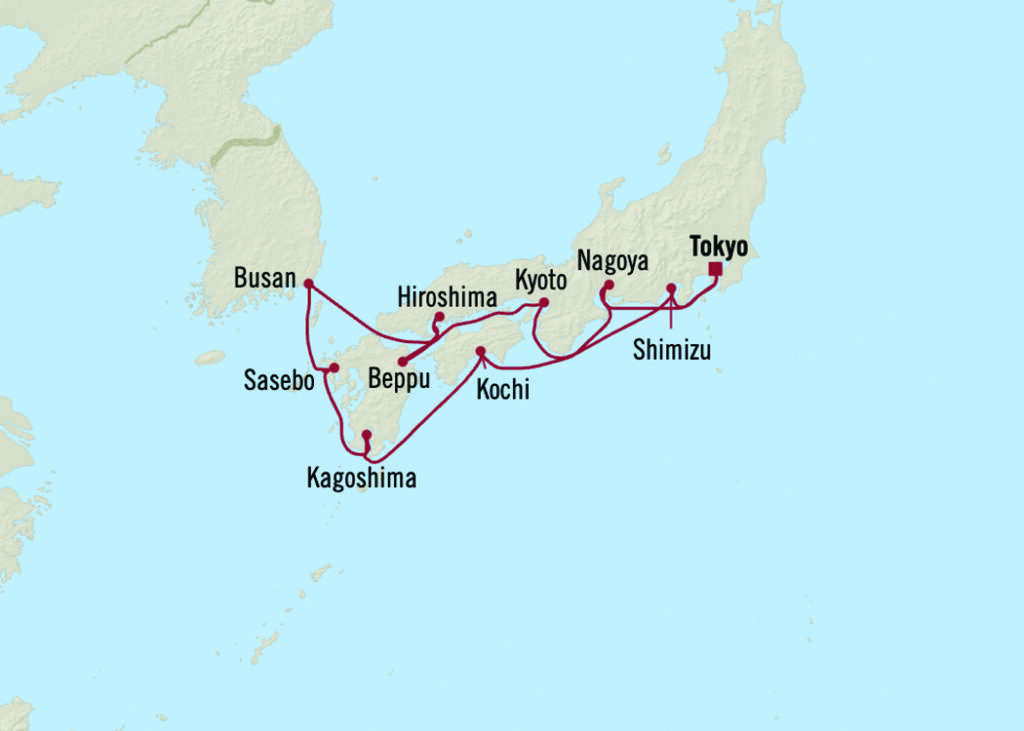 Croisière de luxe Oceania Cruises de Tokyo à Tokyo