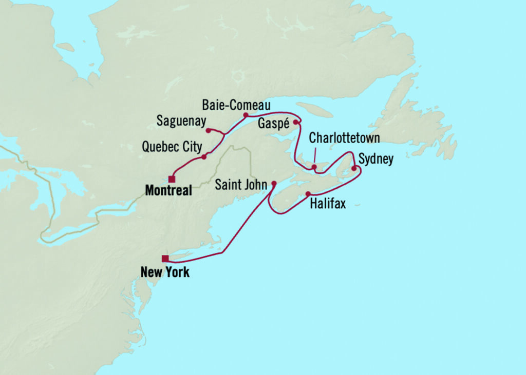 Croisière de luxe Oceania Cruises de New York à Montréal